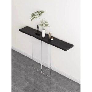 샤크팡 폭좁은 슬림 월넛 엔틱가구 화장대 거실콘솔 감성 틈새 콘솔 거실