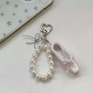 발레리나 러벨 발레코어 발메선물 토슈즈 포인트슈즈 진주 스트랩 키링 키홀더 열쇠고리