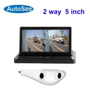 자동차 전후방 카메라 듀얼 렌즈 전자 미러 사이드 리어 백 블라인드  뷰 DVR 5인치 (좌우 선택 가능)