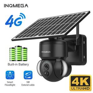 4K 8MP  카메라 4G 심 카드 내장 배터리 8MP 태양광 무선 보안 IP 카메라 PIR 인체 감지 속도 돔 감시 카메