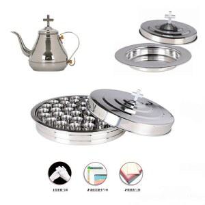 성찬기 세트 성찬키트 스텐 72홀 성례용품 교회 스틸컵 72개 1단 부활절