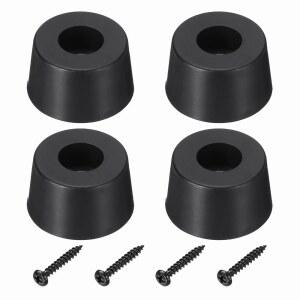 패드, 홈 전자 사운드 스피커 기타 하이파이 고무 매트, 베이스 블랙 발 스탠드 시스템, meccanixity 격리 발, 시어터 방지 1.3인치 나사 진동 4팩