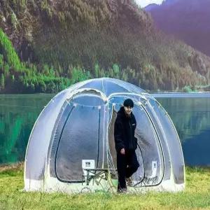 픽온 투명돔하우스 캠핑 캠핑장 피크닉텐트 카페 레스토랑 쉼터 돔텐트 쉘터