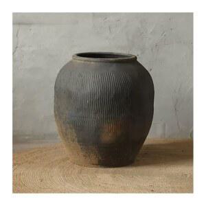 호텔 꽃병 장식용 냄비 li 꽃 장식 가정용 원형 로비 큰 식물 바닥 홈 녹색 거실 벨리 그레이 복도 빈티지 도자기 세라믹