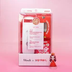 증정 필리밀리 엽떡콜라보 히팅뷰러 충전타입 와이드핏 + 노글루 포인트 가닥 속눈썹 04 크라운+ 스티커 도