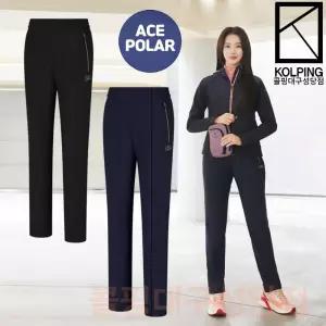 [콜핑] 델리너P 여성 가을 겨울 트리코트 본딩 원단 트레이닝팬츠 KUP9601W