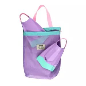 2026년 수영훈련용 숏핀+숏핀백 테로 실리콘 오픈힐핀 오리발 엑스블루 남녀공용 퍼플민트