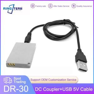 DC 5V USB 전원 케이블 + NB-5L 캐논 호환 카메라 용 DR30 커플러 Powershot S100 SD970 SX200 850 860 IS