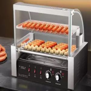핫도그 기계 핫바 구이 제조기 영업용 휴게소 전기 회전 워머기 온장고