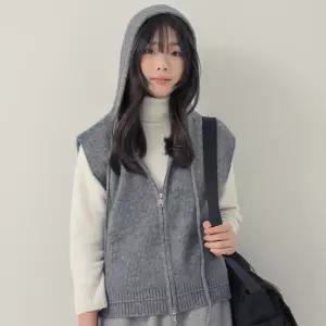 청소년 주니어 터치 집업 후드 니트 베스트 조끼 PP0610 학생