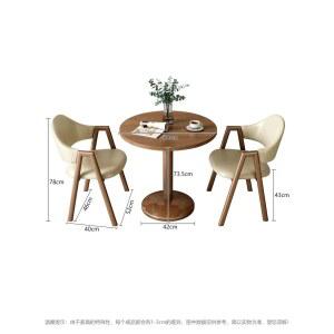 핀란디아 고무나무 2인용 카키2가죽의자 2인 고광택 식탁세트 원목 2인테이블세트 모던