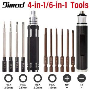 9IMOD RC 육각 드라이버 세트 4 in 1 6 알렌 스크루 키트 헬리콥터 자동차 용 5mm 2 0mm 3 수리 도구