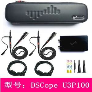 DSCOPE USB 디지털 듀얼 링 레이트 아날로그 대역폭 PC 오실로스코프 U3P100 1GSa/s 100mhz