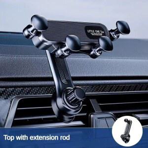 1개 중력식 강력한 조절 에어벤트 차량용 모바일 마운트로 스탠드 가능한 휴대폰 고정 안전하게 클립 핸즈프리 거치대