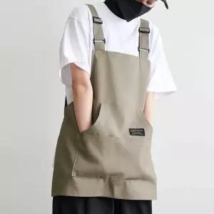 숏앞치마 식당 카페 서점 미용실 카키 바리스타 방수 허리