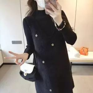 여성패션 정장세트 겨울 슬림핏 기모 도톰 모직빅사이즈 나시 스커트 세트 DL4