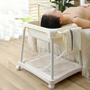 이동형 샴푸대 세면대 헤어샤워기 그린 요양원 차밍