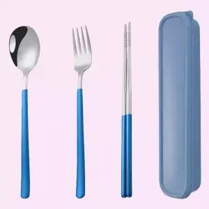 도시락 휴대용 고급 수저세트 단체 여행 방수