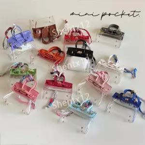 가방 미니어쳐 백참 투명 키홀더 차키 액세서리 립스틱 보관함 키링 미니 핸드백