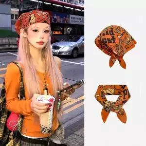 [개미물류] 카우보이 클래식 손수건 겨울 두건 패션 헤어 빈티지 스트릿 스카프 가을 캐주얼 웨스턴 여성