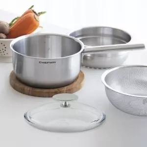 쉐프윈 18cm 이유식 편수 냄비 316 스텐 통5중 인덕션 겸용 01_316STS 올인원 스마트