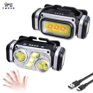 IR 센서 야외 헤드랜턴 LED 작업등 해루질 캠핑 낚시 충전식 자석 방수  캡 플래시라이트 랜턴