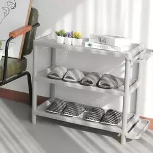 플라스틱 신발장 다용도 조립식 정리 현관 신발 정리대 수납 그레이 선반형 실용적 모듈형 화이트 수납장