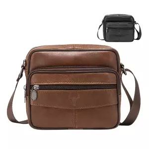 [블루마운트]11018 블루마운트 캐주얼 소가죽 남성 미니 크로스백