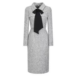 [롯데백화점]제이제이지고트 배색 타이 재킷 H라인 원피스(GPAM0OP921)