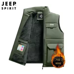 JEEP SPIRIT 데일리 면 패딩조끼 멀티 포켓 작업 조끼
