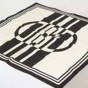 [백화점정품]  헤지스 스테디셀러 SILK100% 블랙앤화이트 H20 사각 실크 스카프 (선물포장)