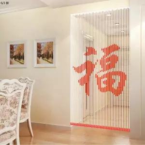 대나무발 커튼 현관발 중국 현관 복고풍 구슬 식당