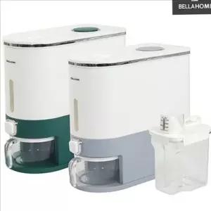 슬림형 계량 쌀통 10kg 잡곡 보관함 주방 필수 아이템