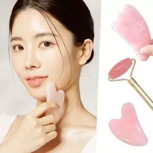 괄사 세트 장미석 천연석 전신 괄사 마사지 바디 홈케어 휴대용 관리기 도구 관리 얼굴 피부