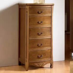 나르본 브라운 원목 엔틱 600 5단 서랍수납장/클래식