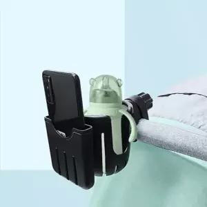 (색상 유모차2in1홀더)스마트폰 2in1 자전거 컵 텀블러 거치대 유모차 홀더