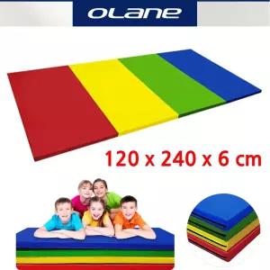 오레인 친환경 칼라 타포린 4단 재활 놀이 체육매트 120x240x6cm 실내용 학교