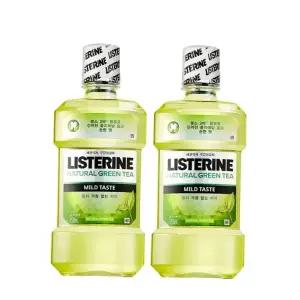 그린티(마일드) 구강청결제 리스테린 2개 내추럴 750ml 대용량 x