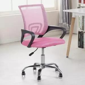 팔걸이의자 레스트온 사무용 의자(핑크) 팔걸이 회사의자 높이조절의자
