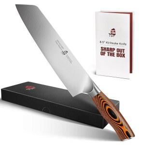 칼날형 있는 자르는 독일 8 고탄소 인체공학적 키리츠케 셰프 고기를 손잡이가 강철 아시안 나이프 5인치 tuo 생선과 키친