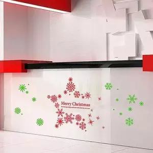 스노우리스 스타 그래픽스티커 크리스마스 산타 눈꽃 W047464