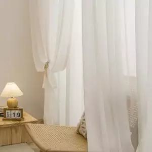 나비주름 쉬폰커튼 거실 화이트 차르르 안방 고급 WFJKTET