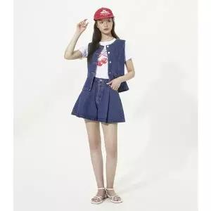 플라스틱아일랜드 CA라인 핀턱 데님 팬츠 PR2DP561 869102