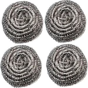 에스퍼타 스테인리스 스틸 스크러버 세트 금속 스펀지 스크러빙 패드 4팩