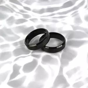 티타늄반지 써지컬스틸 커플반지 블랙-WFIDVF1