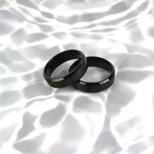 티타늄반지 써지컬스틸 커플반지 블랙-WFIDVF1