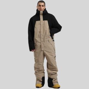 컬러 블록 루즈핏 스노우 점프수트 단열 방수 겨울 작업복 방풍