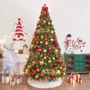 300cm 해피워시 뉴리얼 솔잎혼합 트리풀세트 전구포함 크리스마스트리풀세트