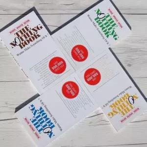 데이스토리 수첩형 스케치 무선노트-낫씽북 소) 4권 문구반점 낫싱북 무선노트 무지노트