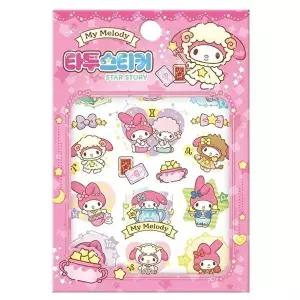 마이멜로디 타투 스티커 귀여운 캐릭터 장식용 문신-WFIJ1ZO